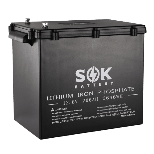 SOK 12V 206Ah IP50 Rated Lithium Battery