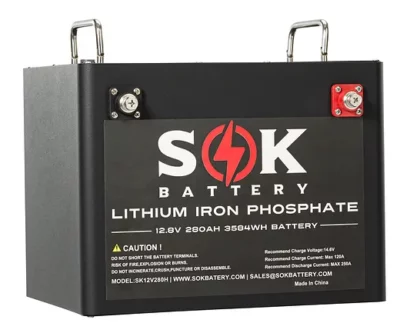 SOK 12 Volt 280Ah Heated Lithium Battery